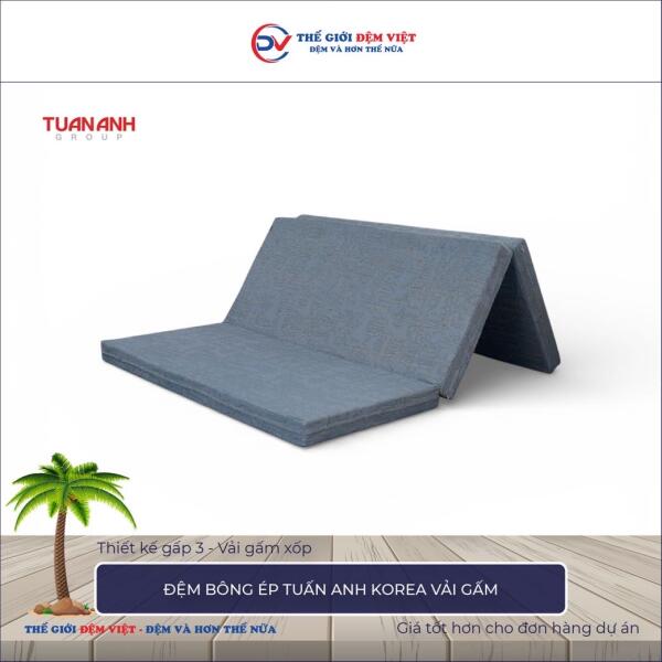 Đệm bông ép Tuấn Anh Korea vải gấm 2